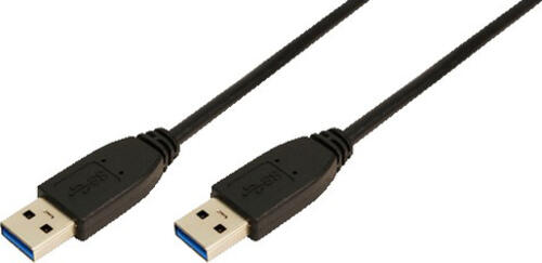 LogiLink 2m USB A - USB A 3.0 M/M USB Kabel USB 3.2 Gen 1 (3.1 Gen 1) Schwarz