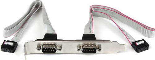StarTech.com 2 Port Seriell DB9 Slotblech mit 10 Pin Pinheader Kabel