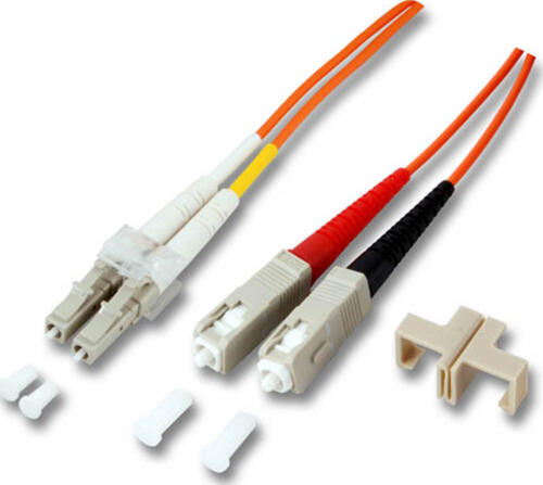 EFB Elektronik LC/SC 50/125 1m InfiniBand/Glasfaserkabel Beige, Schwarz, Orange, Rot