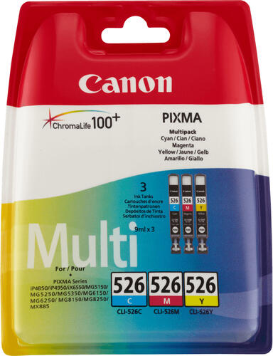 Canon CLI-526 C/M/Y Farbtinte Multipack