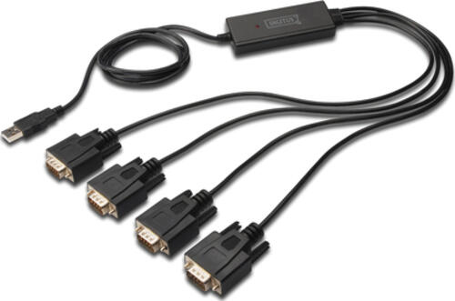 DIGITUS USB 2.0 zu 4xRS232 Kabel USB zu Serial Adapter,  1,5m