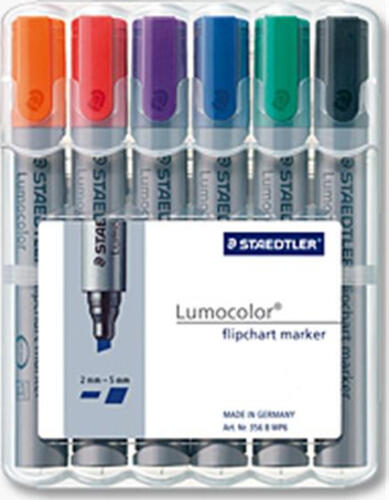 Staedtler 356 B WP6 Marker 6 Stück(e) Blau, Grün, Orange, Rot, Violett