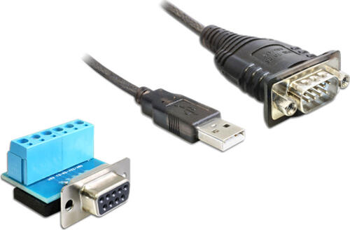 DeLOCK 62406 Serien-Kabel Schwarz 0,82 m USB Typ-A DB-9