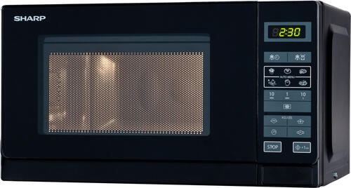 Sharp Home Appliances R-242 BKW Mikrowelle Arbeitsplatte Solo-Mikrowelle 20 l 800 W Schwarz