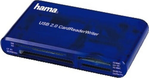 Hama USB CardReaderWriter 35in1 Kartenleser Blau