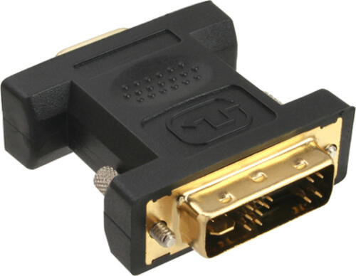 InLine DVI-A Adapter, Analog 12+5 Stecker auf 15pol HD Buchse (VGA), vergoldet