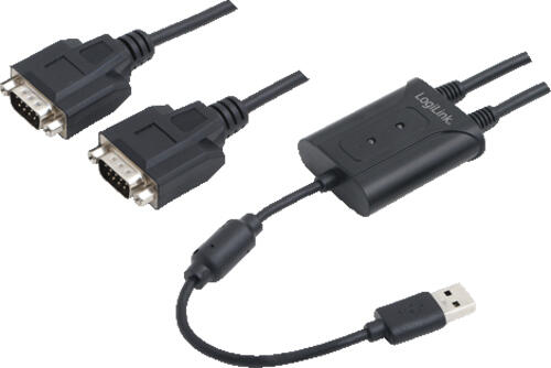 LogiLink AU0031 Serien-Kabel Schwarz USB Typ-A DB-9