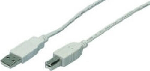 M-Cab USB 2.0 Kabel - A/B - St/St - grau - 1.80m