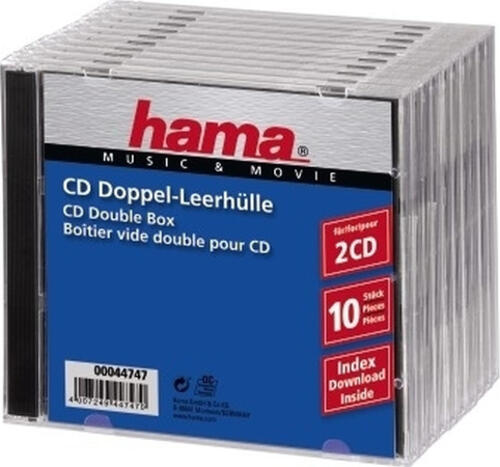 Hama CD Double Box 10er Jewel-Case                 44747