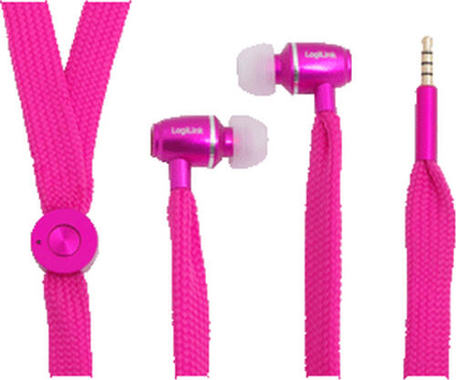LogiLink HS0026 Kopfhörer & Headset Kabelgebunden im Ohr Anrufe/Musik Pink