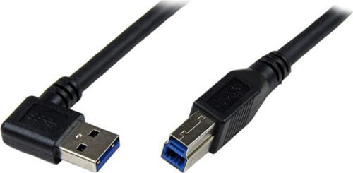 StarTech.com 1m USB 3.0 SuperSpeed Kabel A auf B rechts gewinkelt - Schwarz