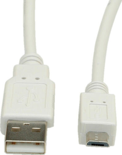 Secomp 3 m USB/Micro USB USB Kabel USB 2.0 USB A Micro-USB B Weiß