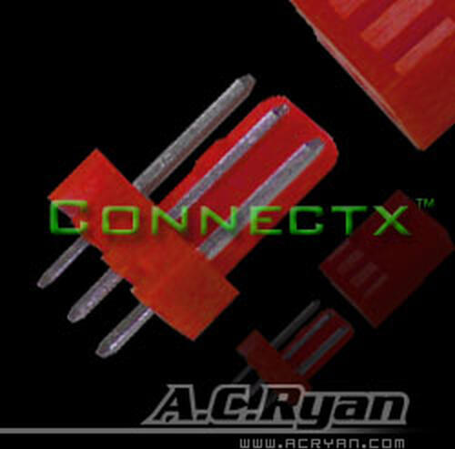 AC Ryan Connectx 3pin fan connector Male - UVRed 100x Drahtverbinder 3pin Fan Male Rot