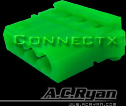 AC Ryan Connectx T-Molex power Female - UVGreen 100x Drahtverbinder T-Molex Female Grün