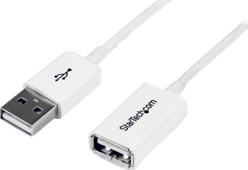 StarTech.com 3m USB 2.0 Verlängerungskabel A auf A - Stecker/Buchse - Weiß