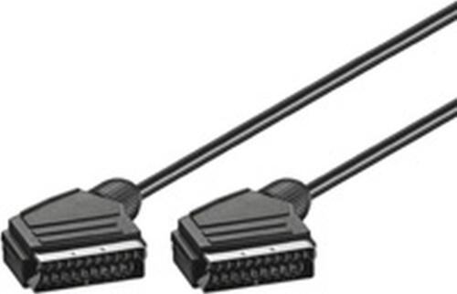 Goobay Scart-Verbindungskabel, vernickelt,  7 mm Scart-Stecker (21-Pin) > Scart-Stecker (21-Pin)