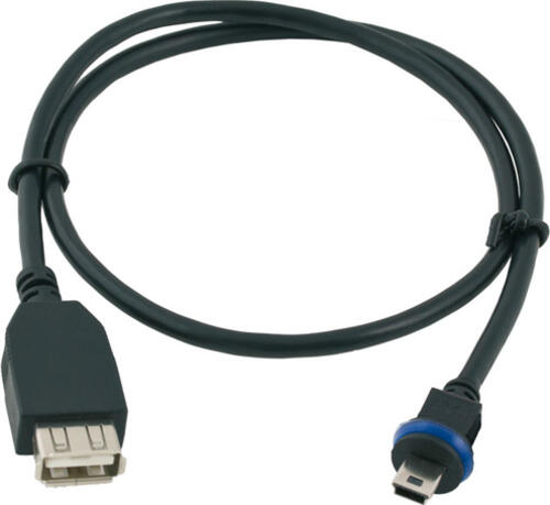 Mobotix MX-CBL-MU-STR-AB-05 USB Kabel 0,5 m Mini-USB B USB A Schwarz