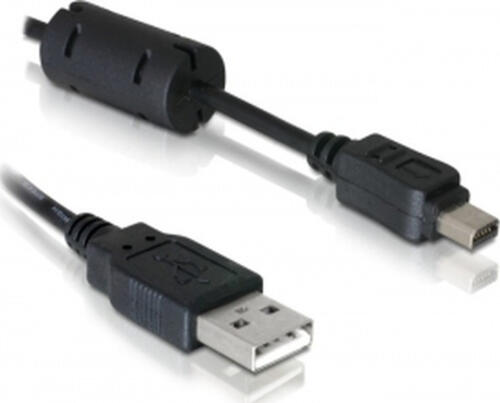 DeLOCK Cable camera Olympus 12-Pin USB 1m USB Kabel USB A Schwarz