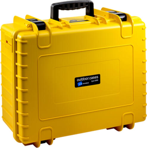B&amp;W Outdoor Case Type 6000 gelb mit Facheinteilung