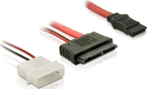 DeLOCK Cable Micro SATA FM + 2-Pin Power + SATA SATA-Kabel 0,3 m SATA 7-pin Rot