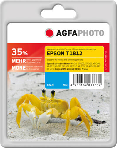 AgfaPhoto APET181CD Druckerpatrone 1 Stück(e) Cyan