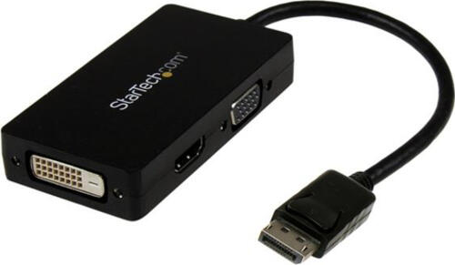 StarTech.com 3-in1 DispalyPort auf HDMI / DVI / VGA Adapter / Konverter - Schwarz