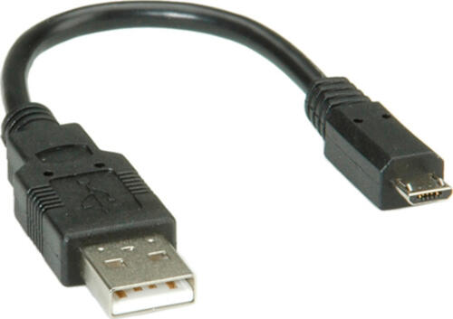 ROLINE USB 2.0 Kabel, Typ A ST - Micro B ST 0,15 m