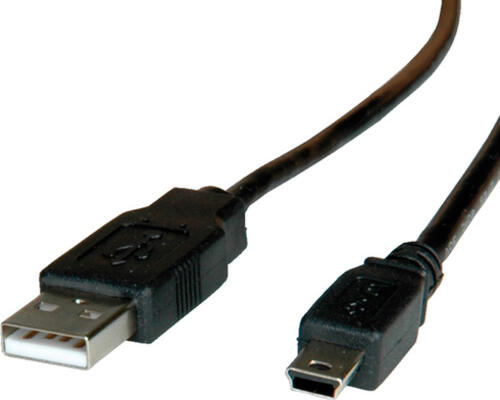 ROLINE USB 2.0 Kabel, Typ A - 5-Pin Mini 0,8m