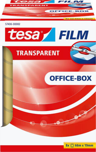 TESA 57406-00002-01 Tonbandkassette 66 m Transparent 8 Stück(e)
