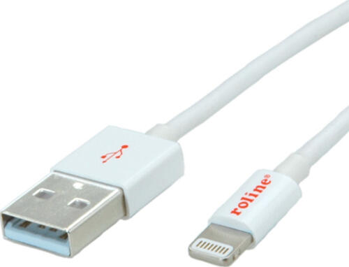 ROLINE USB 2.0 Sync- & Ladekabel für Apple Geräte mit Lightning Connector 1,0 m