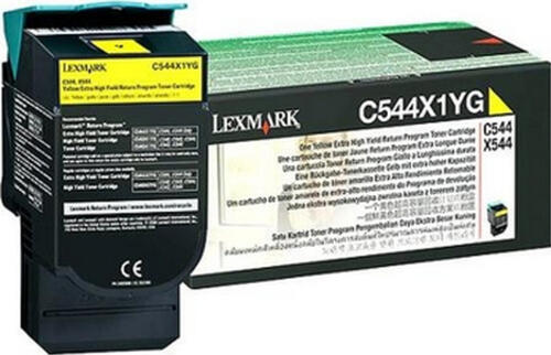 Lexmark C544, X544 Yellow Extra High Yield Return Programme Toner Cartridge (4K) Tonerkartusche Original Gelb