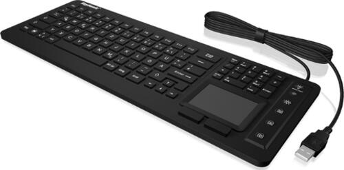 KeySonic KSK-6231INEL Tastatur USB QWERTZ Schweiz Schwarz