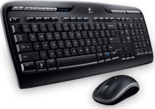 Logitech Wireless Desktop MK330 Tastatur Maus enthalten RF Wireless QWERTZ Slowakisch Schwarz