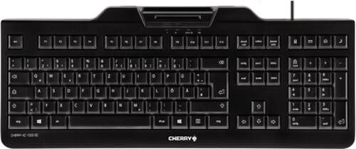 CHERRY KC 1000 SC Kabelgebundene Chipkarten Tastatur&comma; Schwarz&comma; USB &lpar;QWERTZ - DE&rpar;
