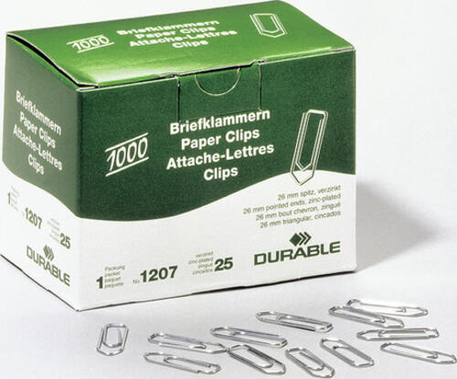 Durable 1207-25 Papierklammer Zink Stahl 1000 Stück(e)