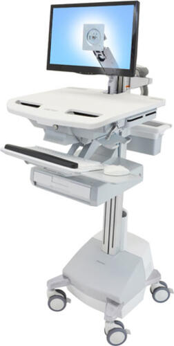 Ergotron StyleView Aluminium, Grau, Weiß Flachbildschirm Multimedia-Wagen