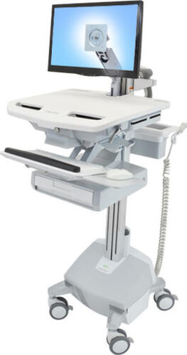 Ergotron StyleView Aluminium, Grau, Weiß Flachbildschirm Multimedia-Wagen