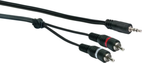 Schwaiger 3.0m 2 x RCA - 3.5mm Audio-Kabel 3 m Schwarz
