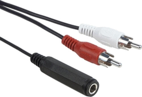 Schwaiger TFS2002 533 Audio-Kabel 0,2 m 3.5mm 2 x RCA Schwarz