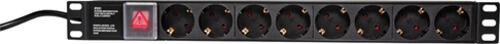 LogiLink PDU8C01 Stromverteilereinheit (PDU) 8 AC-Ausgänge 1U Schwarz
