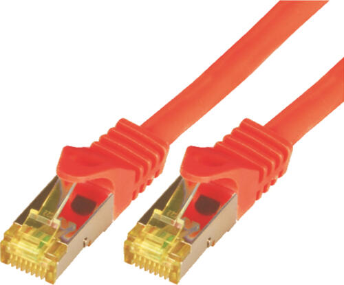 M-Cab CAT7 Roh-Netzwerkkabel S-FTP, PIMF, LSZH, 10GB, 7.50m, rot