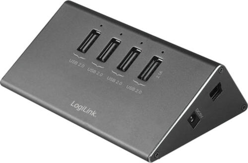 LogiLink UA0224 Schnittstellen-Hub 480 Mbit/s Schwarz