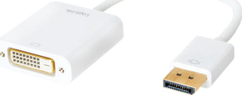 LogiLink CV0058B Videokabel-Adapter 0,15 m DisplayPort DVI Weiß