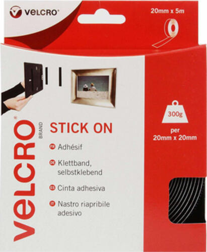 Velcro VEL-EC60217 Klettverschluss Schwarz 1 Stück(e)