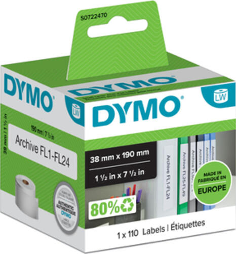 Dymo LabelWriter 99018 Etiketten 190x38mm, weiß,  1 Rolle