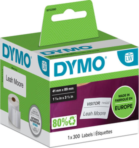 Dymo LabelWriter Etiketten 11356 89x41mm, weiß,  1 Rolle