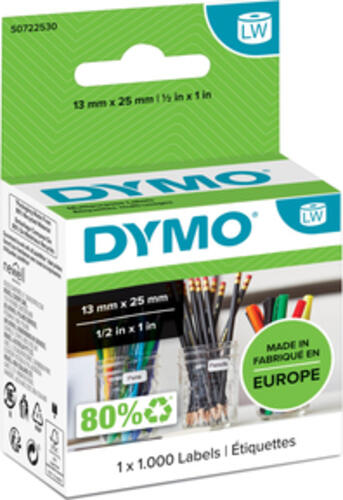 Dymo LabelWriter 11353 Etiketten 13x25mm, weiß,  1 Rolle