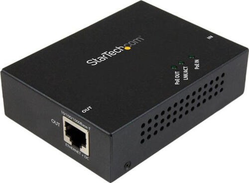 StarTech.com Gigabit PoE+ Extender - 802.3at/af - 100m