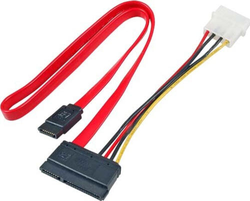 EFB Elektronik K5349.050 SATA-Kabel 0,5 m SATA 22-pin SATA 7-pin Schwarz, Rot, Weiß, Gelb