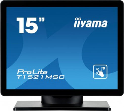 iiyama ProLite T1521MSC-B1 Touchscreen-Monitor 38,1 cm (15 Zoll) 1024 x 768 Pixel Multitouch Tisch Schwarz